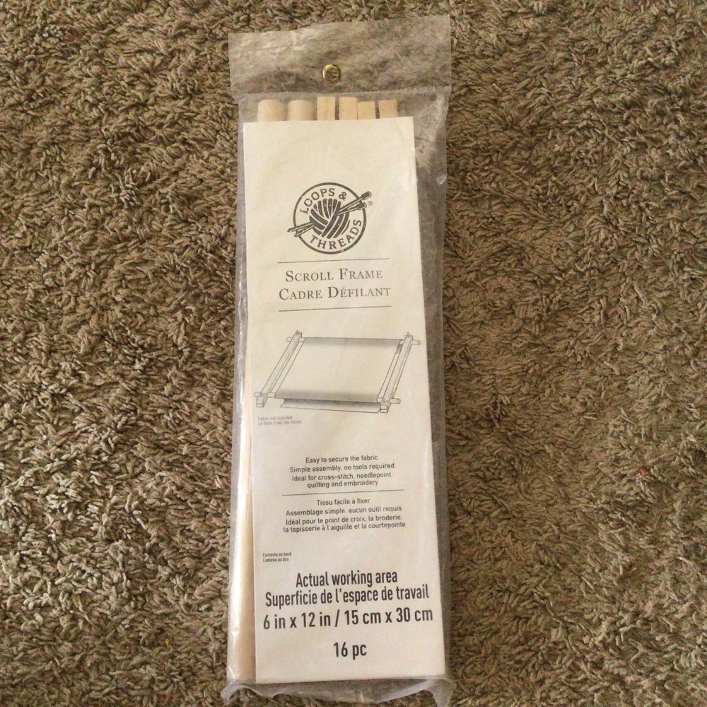 Scroll frame cadre defilant for cross stitch, needle point and embroidery